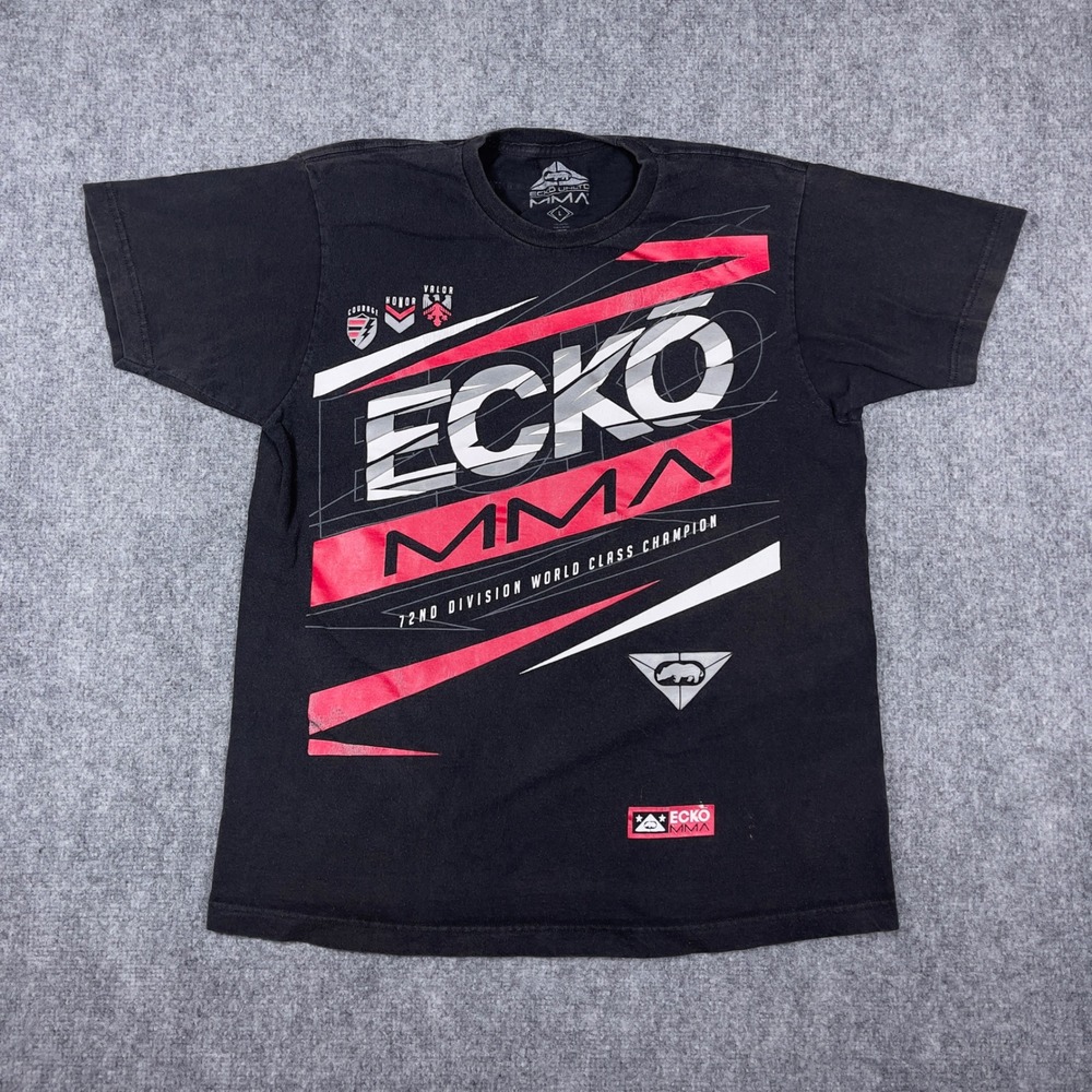 Ecko Unltd T-Shirt Mens L Black MMA 72nd Division Graphic Tee